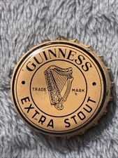 Vintage Guinness Extra Stout Beer Bottle Cap Used Plastic Lined 👀 Harp Graphic