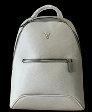 Vanessa Williams Leather Backpack with Front Zipper Pocket in Mint Green -NWT