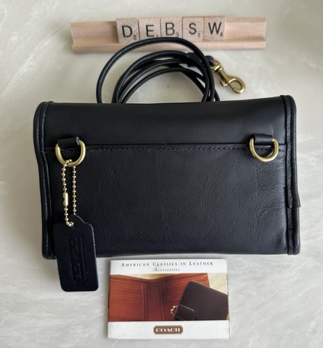 NOS COACH VINTAGE BLACK ENVELOPE SWING WALLET 4873 - Picture 8 of 23