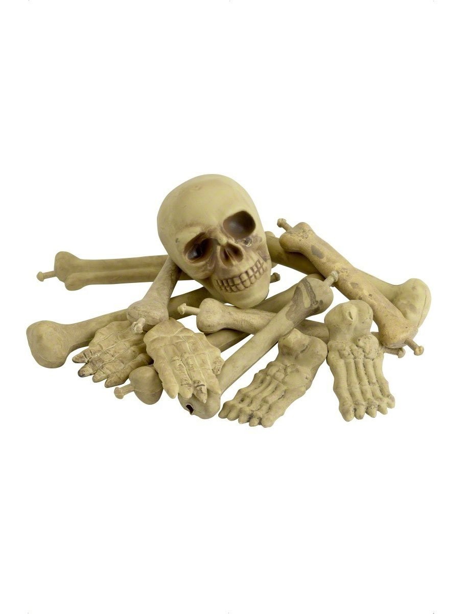 Smiffys Bag of Bones - Skull, Natural