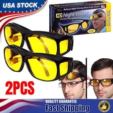 Night Driving Glasses HD Anti Glare Vision Polarized Yellow Lens Tinted Unisexs