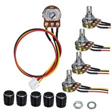 5 Sets of Ohmic Linear Cone Rotary Potentiometers with XH2.54-3P 5K Ohm