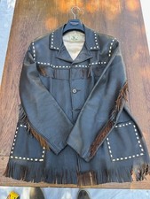 Mens vintage deerskin fringe coat