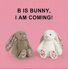 Jellycat Blossom Cream Bunny ‘Berry ‘ Plush toy Stuffed animal [Medium] BMP3MS