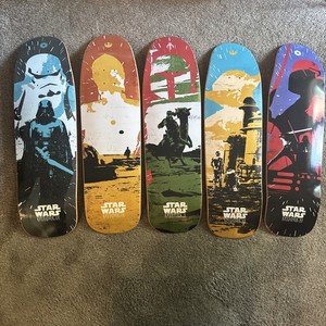 Element Skateboard Deck Star Wars - Darth Vader Yoda Etc -Rare!!! 🛹 🔥Set Of 5