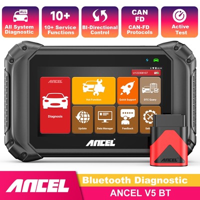 Ancel V5 BT All System Bi-Directional OBD2 Scanner Car Diagnostic Tool TPMS DPF