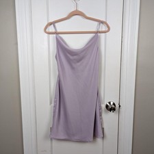 Urban Outfitters | Lilac Satin Cowl Neck Slip Mini Dress Size Small