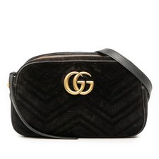 Gucci Small GG Marmont Matelasse Velours Sac porté croisé