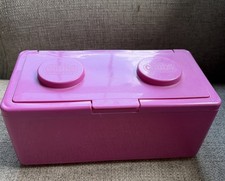 80s 90s Vintage Chubs Baby Diaper Wipes Block Stackable Storage Container PURPLE