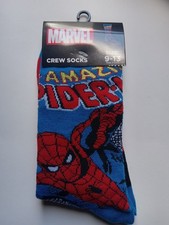 Disney Marvel Amazing Spider Man Socks Size USA 9-13 Unisex