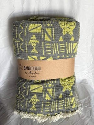 Sand Cloud Stamp Turtle Party Blanket 90'' X 90'', Brand New!