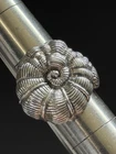 Vintage Sterling Silver 925 Spiral Coiled textured Shell Ring Size 7 Thailand