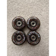 Bont Glow LED Roller Skate Wheels 58mm 101A Smoke Glitter Set of 4 ABEC-7