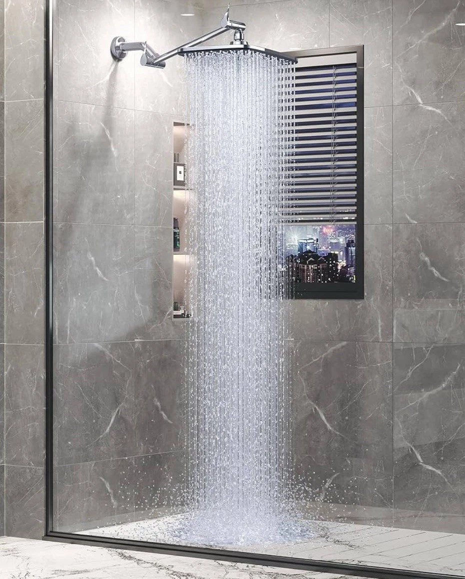Rain Shower Head Rainfall Showerhead with 11" Stainless Steel 360 Adjust EzNstal
Opens in a new wind