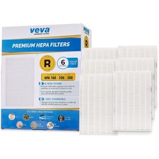 HEPA Filter 6 Pack - w/Honeywell Air Purifier Series HPA090, HPA100, HPA200, ...