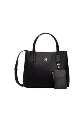 Tommy Hilfiger TH ICON MINI SATCHEL Damen Tasche Schwarz