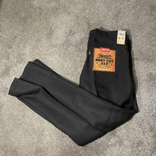 Vintage 90s Levi Pant Men 38x29 Black 517 Collection Polyester Bootcut Tex Twill