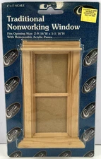 Classics by Handley #75051 Traditional Dollhouse Window 1” Scale Miniature New