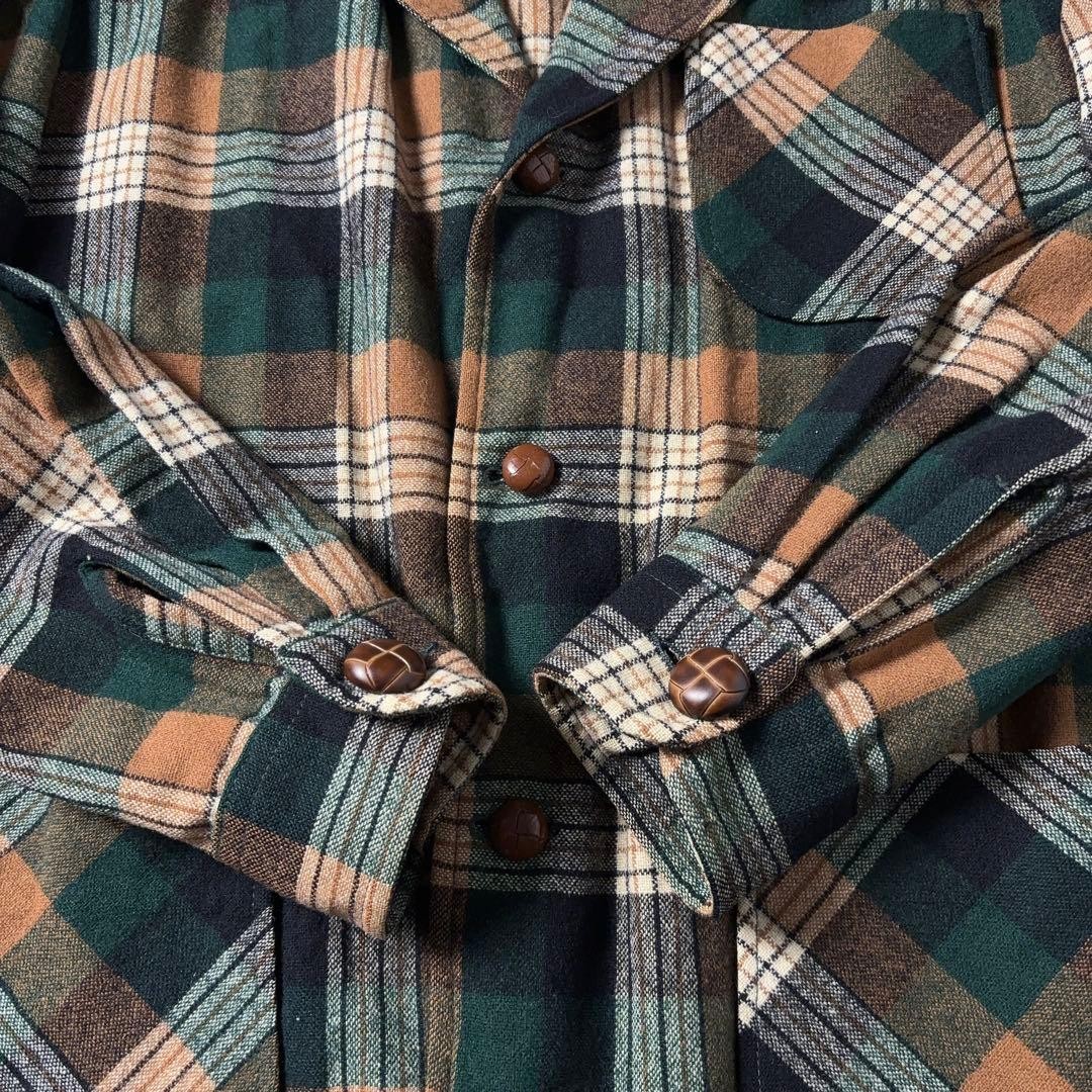 Pendleton 70s Wool Tailored Jacket Check Cover Bu… - image 6