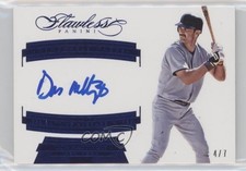 2017 Panini Flawless Memorable Marks Sapphire 4/7 Don Mattingly #MM-DM Auto 6fs