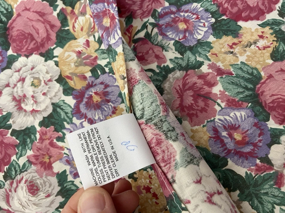 Almohada de percal de lujo Fieldcrest 200 de colección de flores toscanas farsa nueva de Lote Antiguo 20x26 Foto 4 de 4