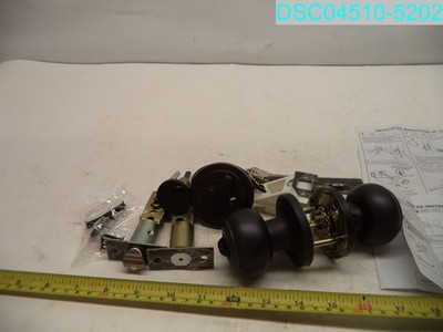 Probrico Keyed Alike Round Ball Entry Door Knob and Deadbolt DL609ET1010RBCOMBO