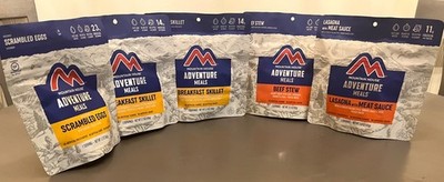 MOUNTAIN HOUSE  Adventure Meals Assorted Varieties Freeze Dried Lot Of 5