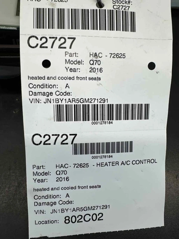 15 16 17 INFINITI Q70 283954am2a heated and cooled front seats — 第 4/4 张图片