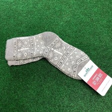 Northeast Outfitters Cozy Cabin Socks Womens Size 5-10 Gray Pattern 1 Pair NEW