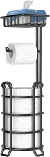 TomCare Toilet Paper Holder Stand with Shelf