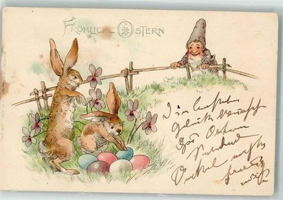 Ostern Ostereier Hasen Verlag Erika 616 Zwerg 1901 Lithographie / Künstl... - 10