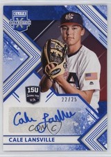 2018 Panini Elite Extra Edition Blue 22/25 Cale Lansville #15U-CA Auto s3g