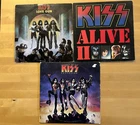 KISS – Lot of 3 Vintage Vinyl Record Albums - Alive II, Destroyer, Love Gun