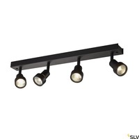 Schwarz Moderne Spot Strahler Reflektor 4X50W/Gu10 IP20 56X5,6X8,6 [Cm]