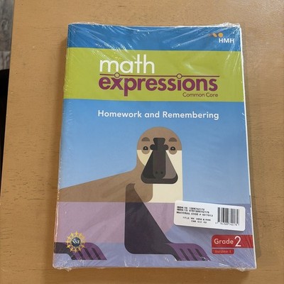 HMH Math Expressions: Homework and Remembering Grade 2 Volumes 1 & 2 - NEW
