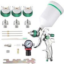 Professional HVLP Spray Gun Set Gravity Feed Air Spray Gun with 1.4 1.7 2.0mm