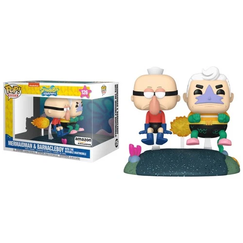 🔥Funko Pop! Rides Deluxe: Spongebob - MERMAIDMAN & BARNACLEBOY #126 EXC🔥