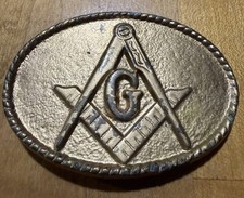 Vintage Masonic Freemason Belt Buckle Mason Buckle