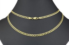 18K Yellow Gold Filled Nickel/Lead-Free 1.2mm Thin 20" Curb Chain Necklace K819G