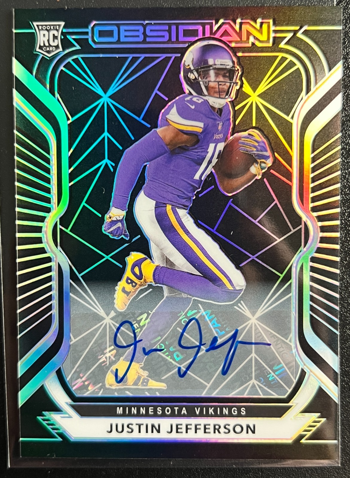 2020 Panini Obsidian - Justin Jefferson #109 Autographs /150 (AU, RC)
