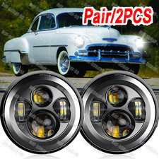 For 1949-1952 Chevy Styleline Deluxe 7 Halo Round Led Headlights Hilo Beam For 1949-1952 Chevy Styleline Deluxe 7 Halo Round Led Headlights Hilo Beam
