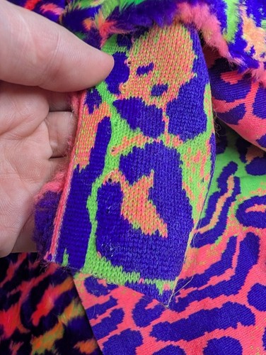 Neon Rainbow Cheetah Leopard Faux Fur Fabric 64" 9 Yards + Available - Picture 6 of 7