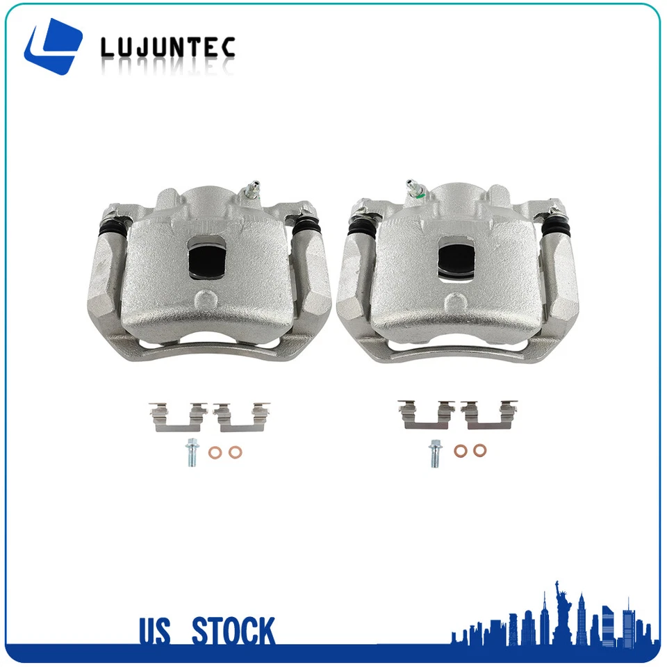 For 2007 08 09 2010 Chevrolet Cobalt Pair Front Disc Brake Calipers w/Bracket - Image 3 of 4