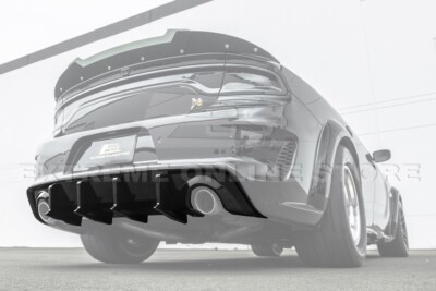 SRT Track GLOSSY BLACK Rear Bumper Exhaust Diffuser | For 20-Up Charger Widebody