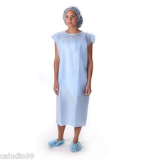 Patient Kit Gown includes 1 gown without sleeves 1 nurse cap & 2 shoe covers