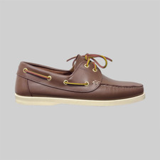 Mocassini Uomo Scarpe da Barca Pelle Testa di Moro Made in Italy Boat Loafers