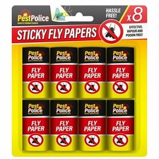 8 x Pest Police Insect Fly Catcher Killer Bug Wasp Ants Window Poision Free UK