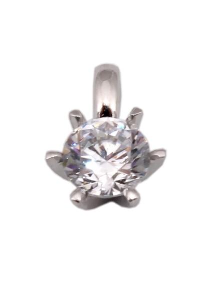 AnhäNger SolitäR Brillant 0.30 Carat W/P2 WeißGold 585 14Kt Krappenfassung-image
