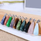 Natural Gemstone Chakra Healing Crystal Water Drop Pendant Amethyst Dalmatian