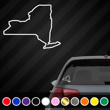 New York State Outline Vinyl Decal Sticker | NY Island State 742